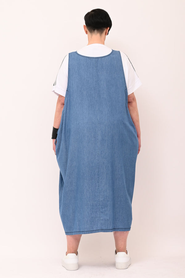 Scamiciata laccio tasche - Jeans chiaro