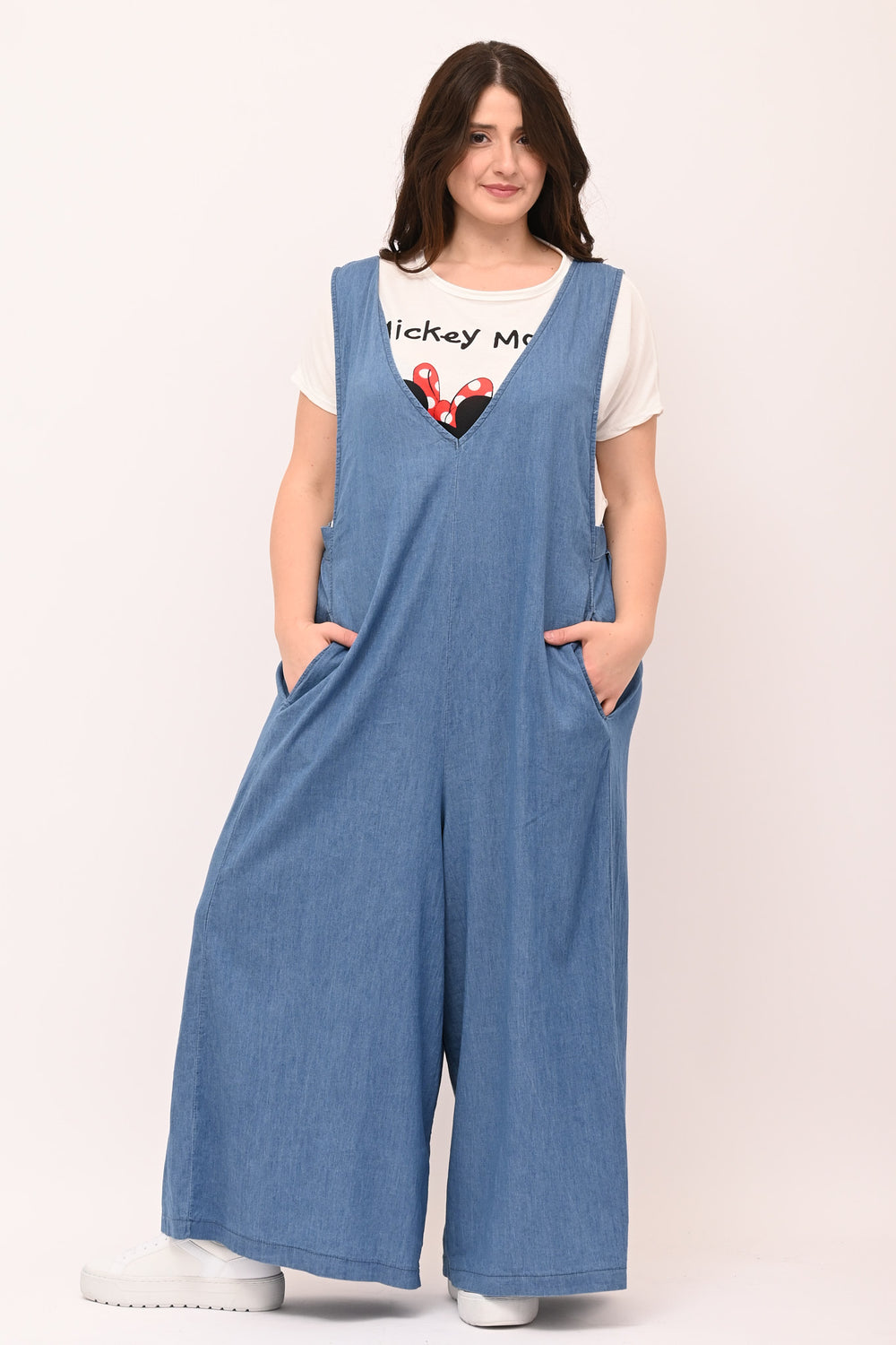 Salopette Doppio Scollo V Jeans - Jeans chiaro