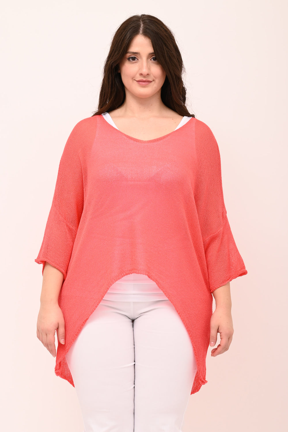 Maglia filo coda - Corallo