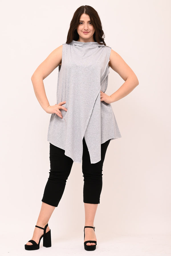 Gilet punte cuciture - Grigio
