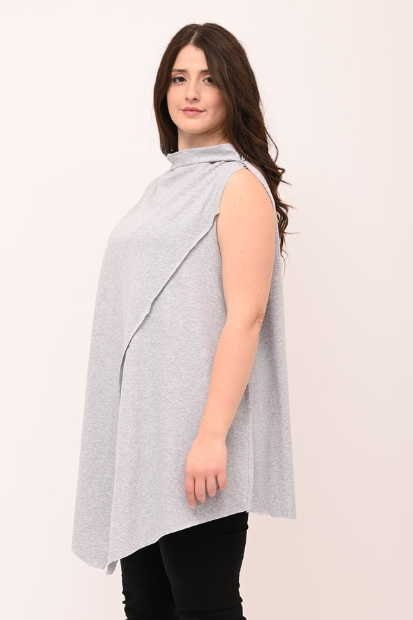Gilet punte cuciture - Grigio