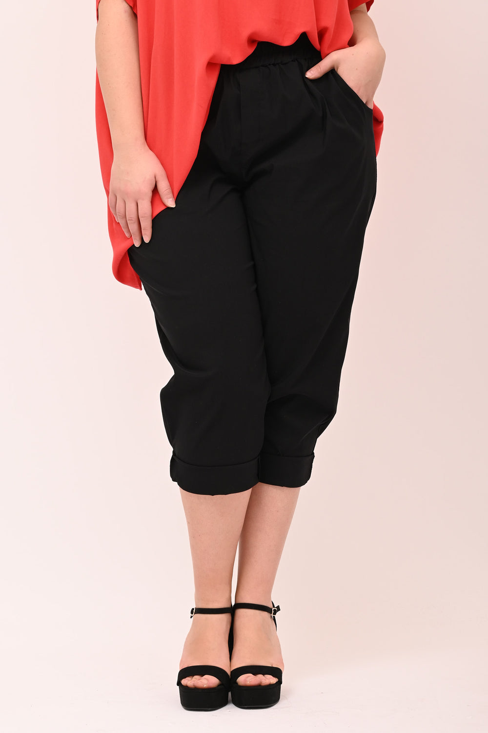 Pantalone bengalina baggy - Nero