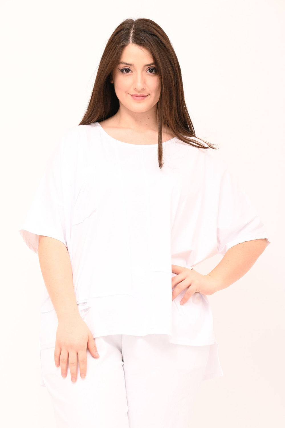 T-shirt over tagli - Bianco