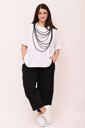 T-shirt svasata orlo vivo - Bianco