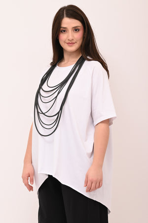 T-shirt svasata orlo vivo - Bianco