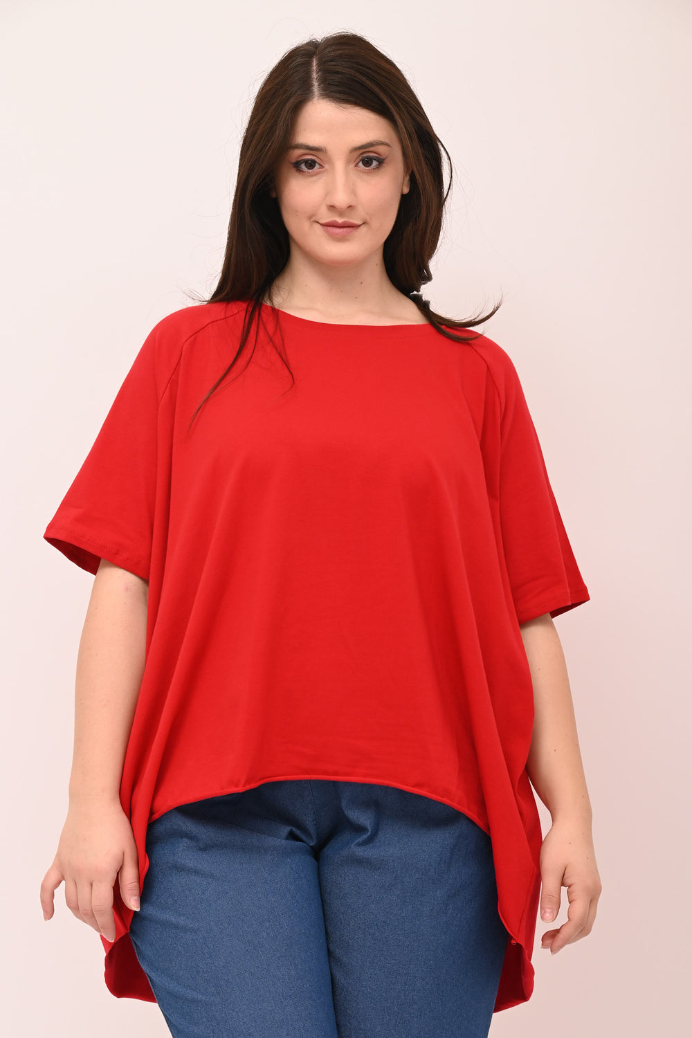 T-shirt svasata orlo vivo - Rosso