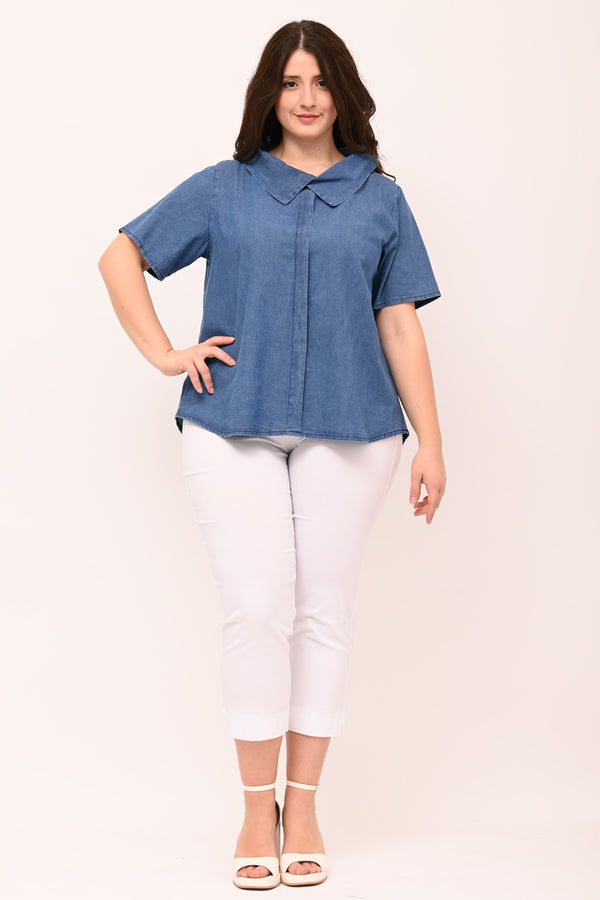 Blusa jeans colletto - Jeans