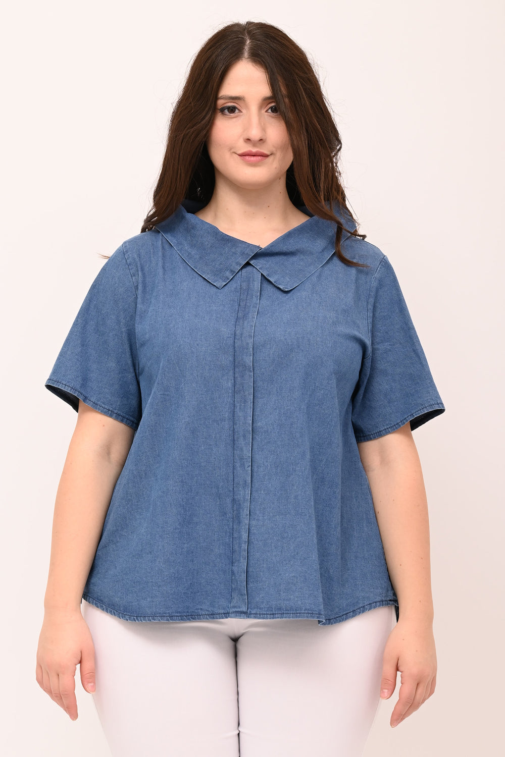 Blusa jeans colletto - Jeans
