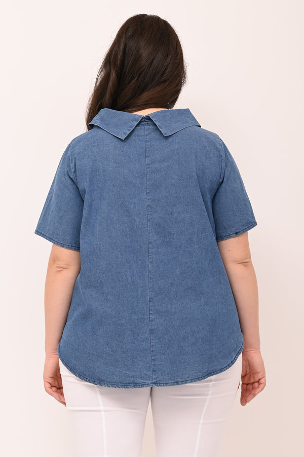 Blusa jeans colletto - Jeans