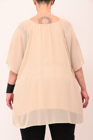 Blusa carmen laccetto - Nude