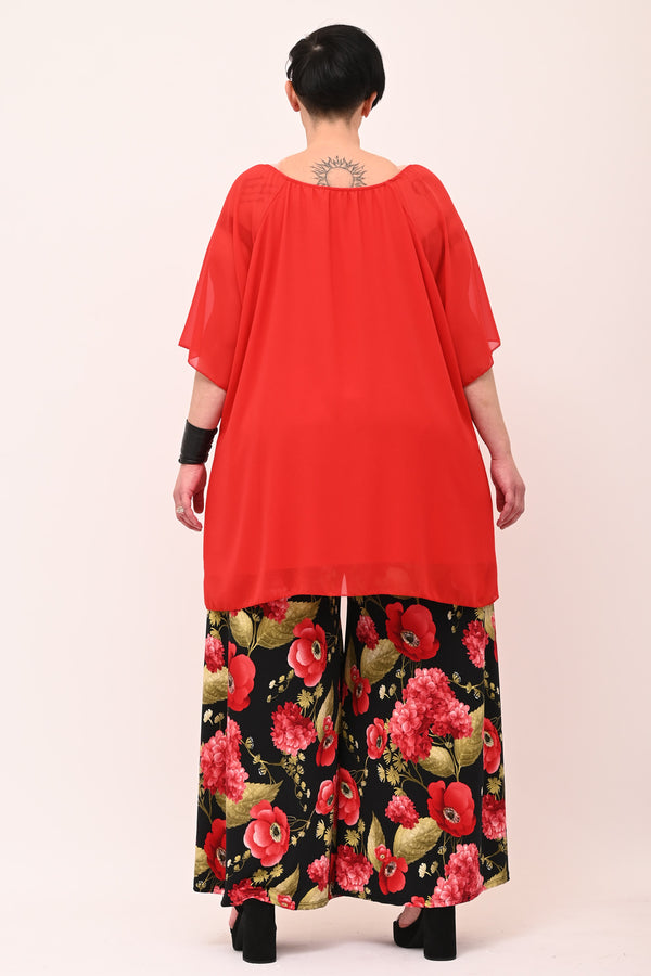 Blusa carmen laccetto - Rosso