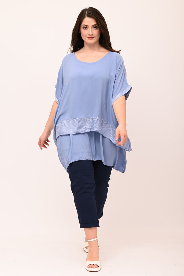 Blusa balza cangiante - Jeans