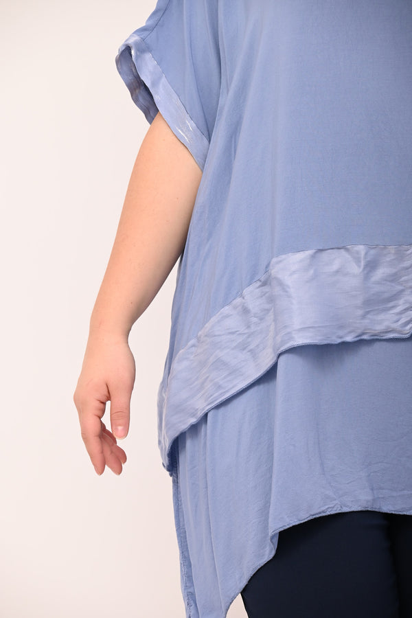 Blusa balza cangiante - Jeans