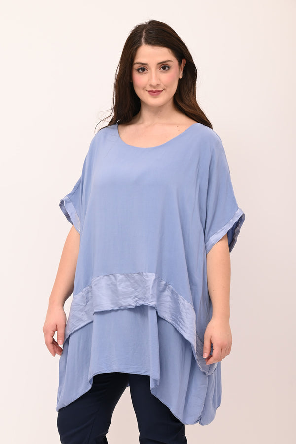 Blusa balza cangiante - Jeans
