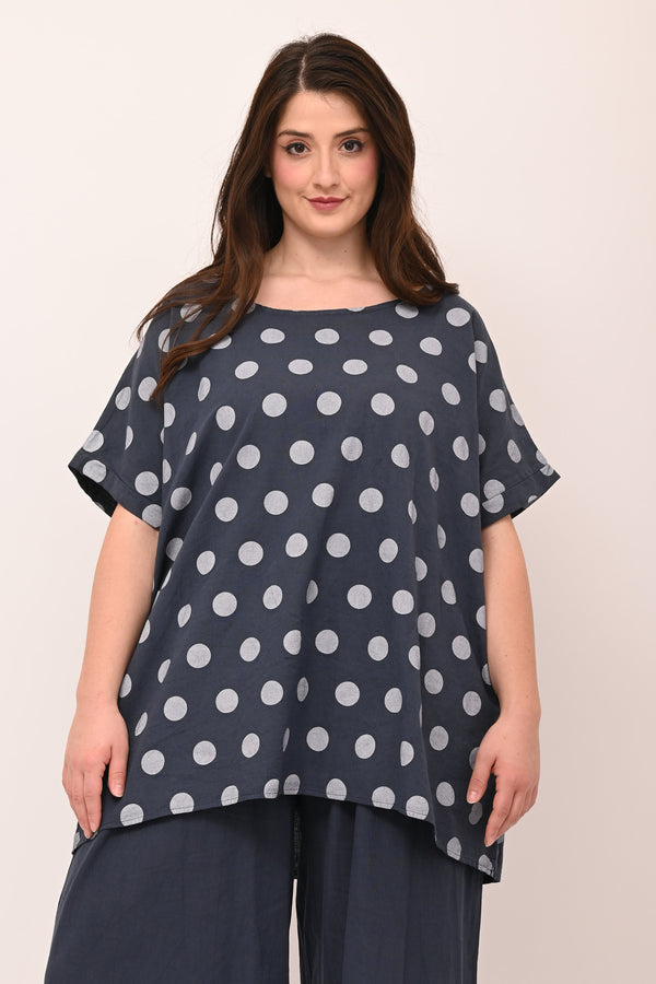 Completo lino pois - Blu