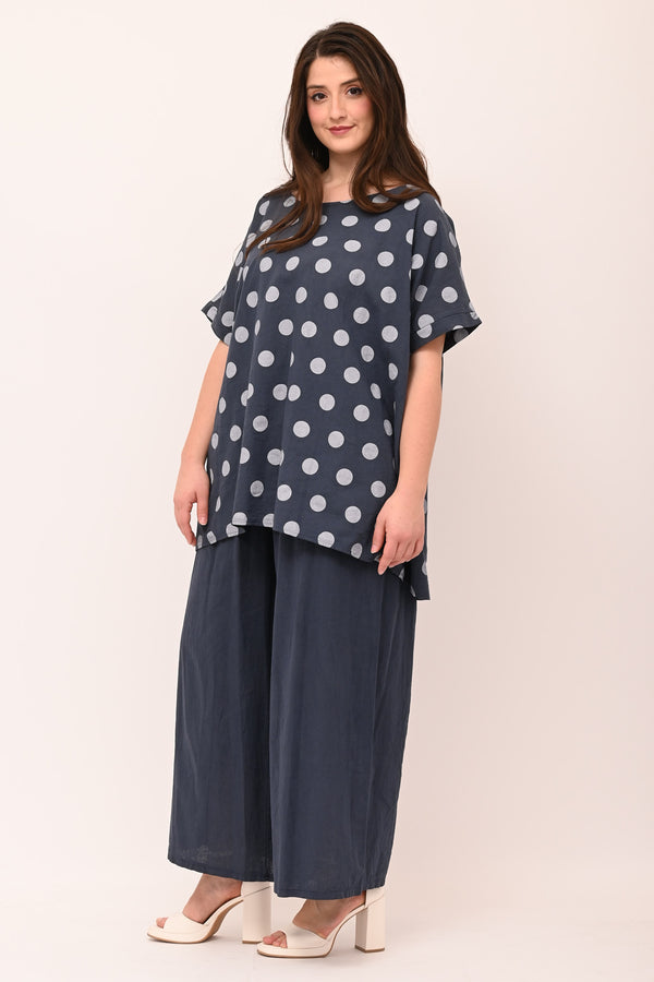 Completo lino pois - Blu