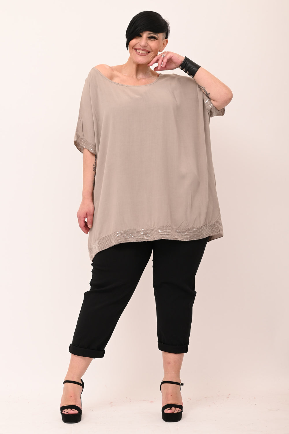 Blusa bordo paillettes - Fango