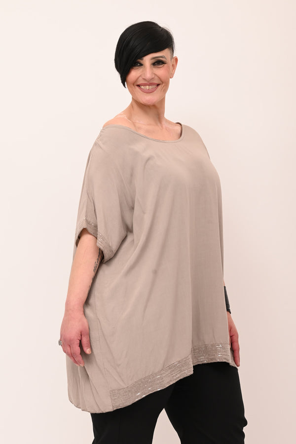 Blusa bordo paillettes - Fango