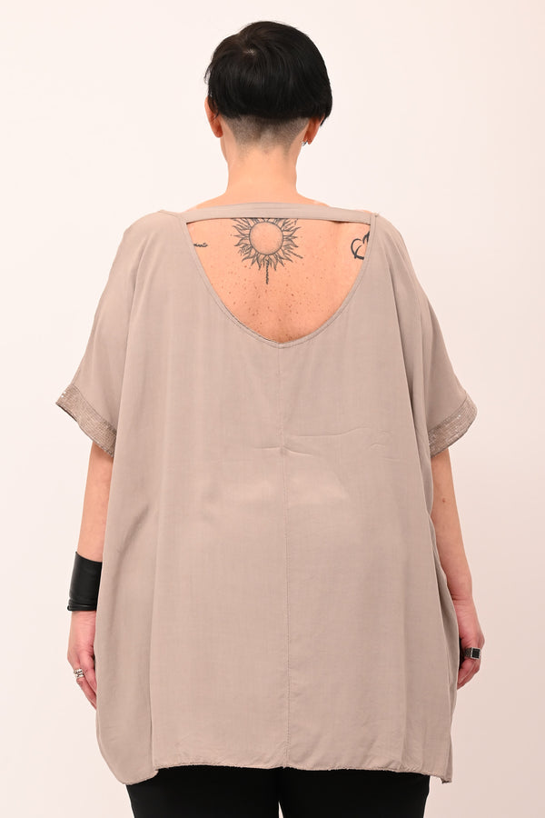 Blusa bordo paillettes - Fango