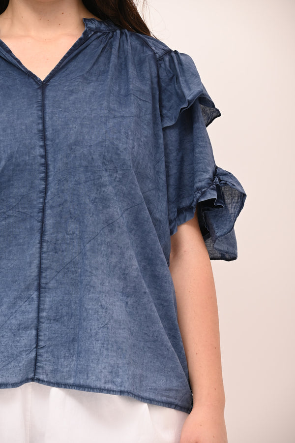 Blusa doppia rouches - Jeans