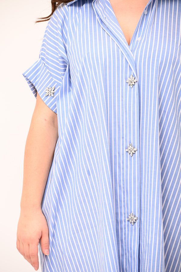 Abito camicia righe - Jeans