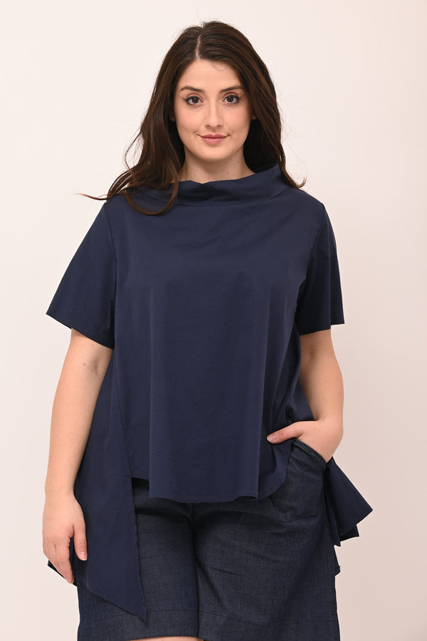 Maglia colletto punte - Blu