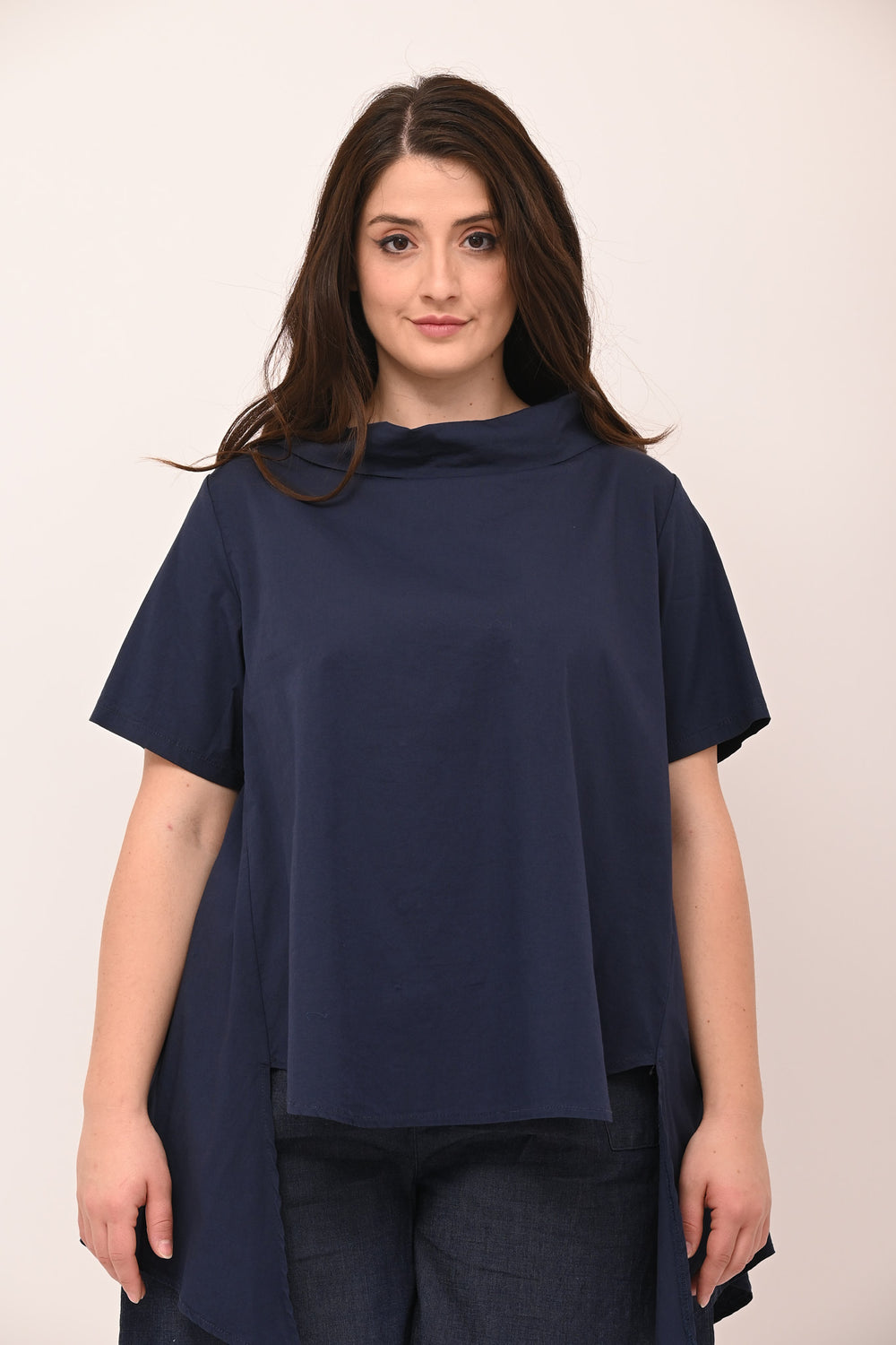 Maglia colletto punte - Blu