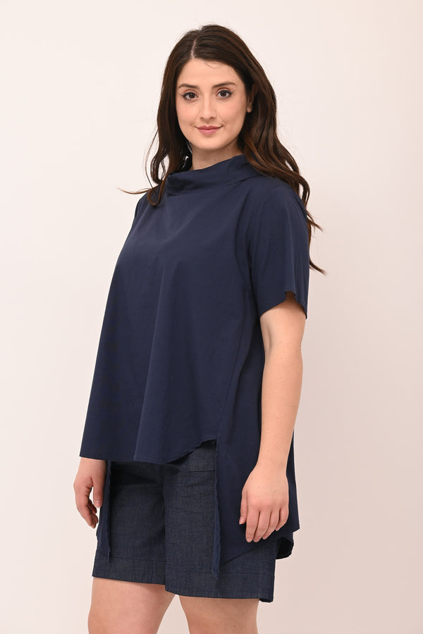 Maglia colletto punte - Blu