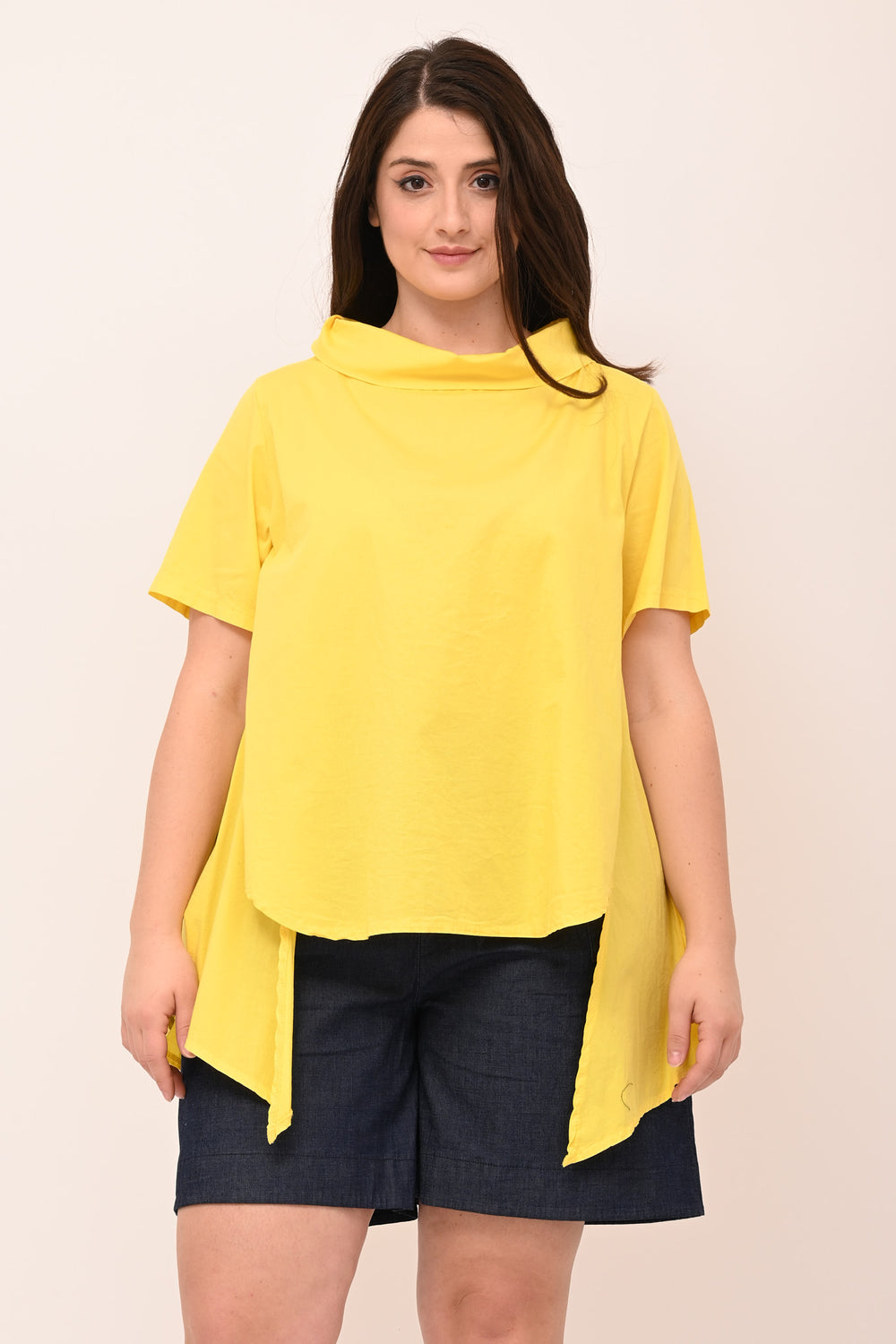 Maglia colletto punte - Giallo