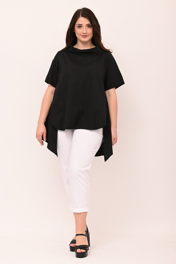Maglia colletto punte - Nero