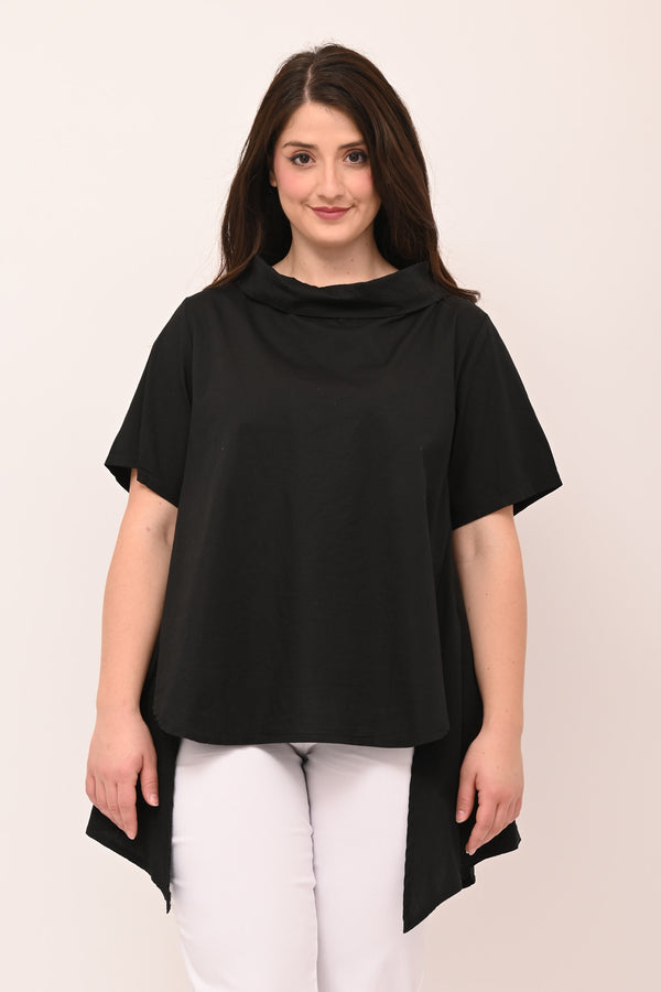 Maglia colletto punte - Nero