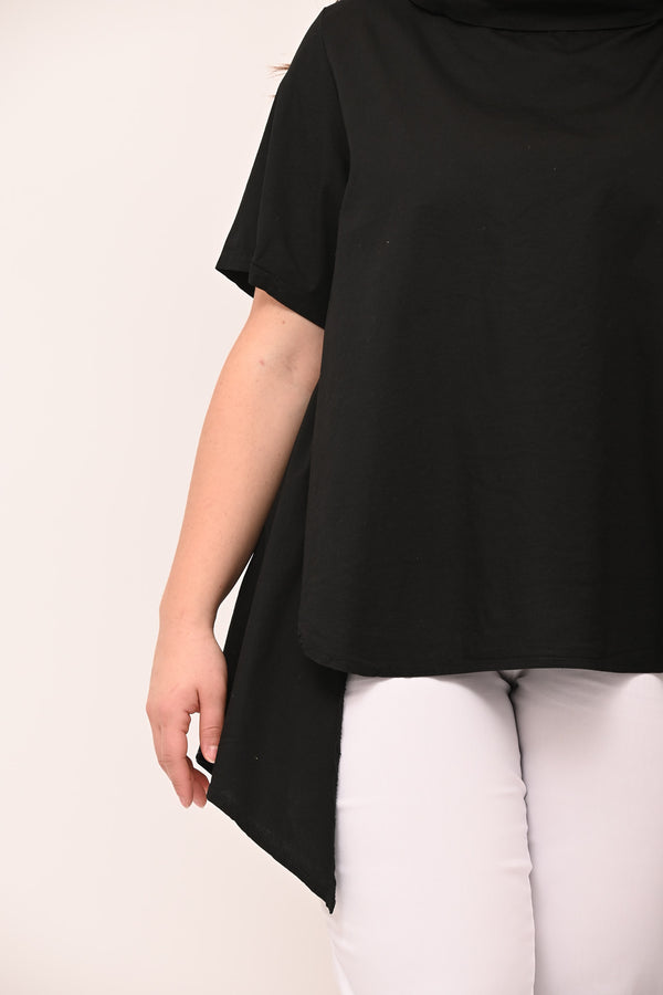 Maglia colletto punte - Nero
