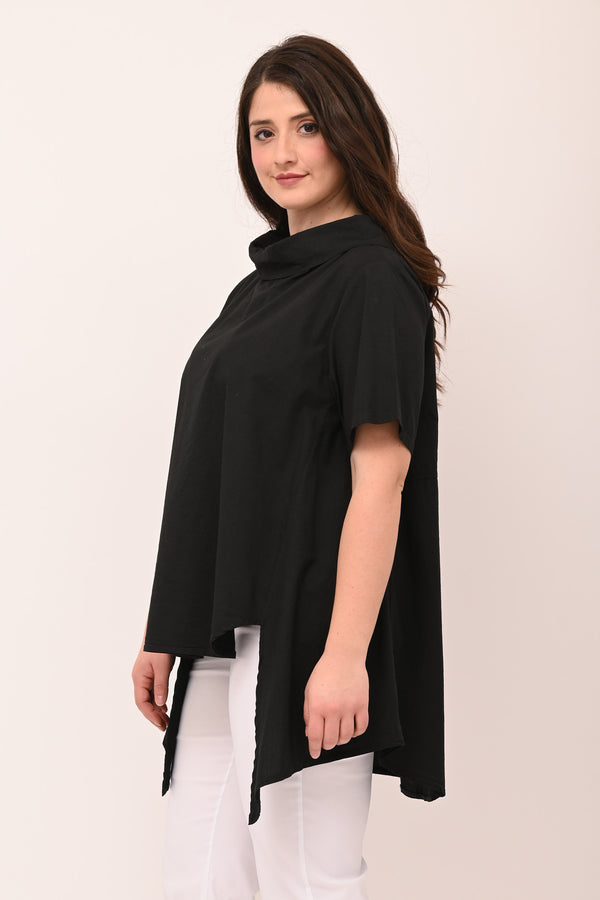 Maglia colletto punte - Nero
