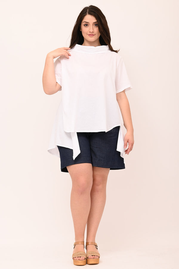 Maglia colletto punte - Bianco
