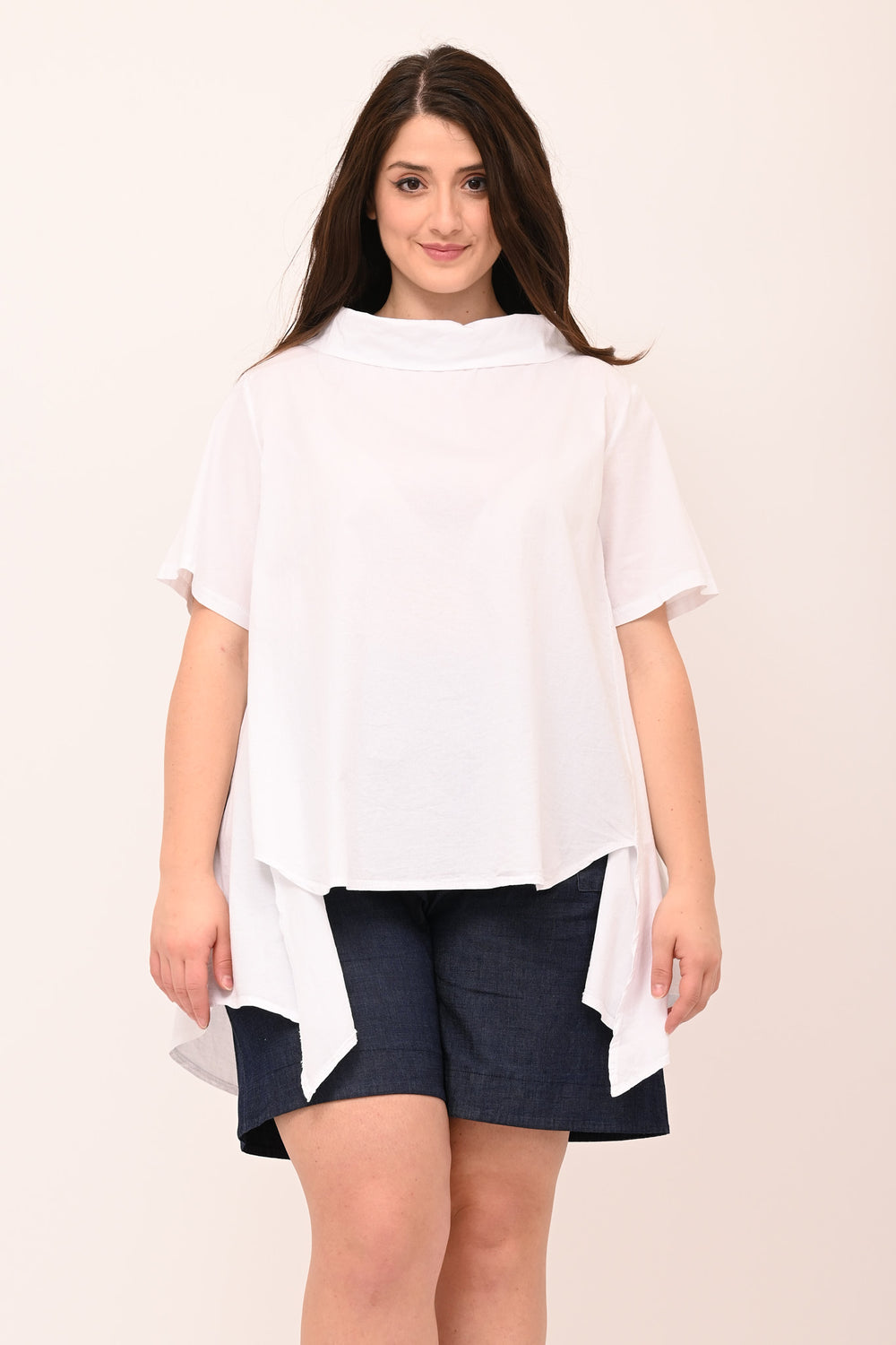 Maglia colletto punte - Bianco