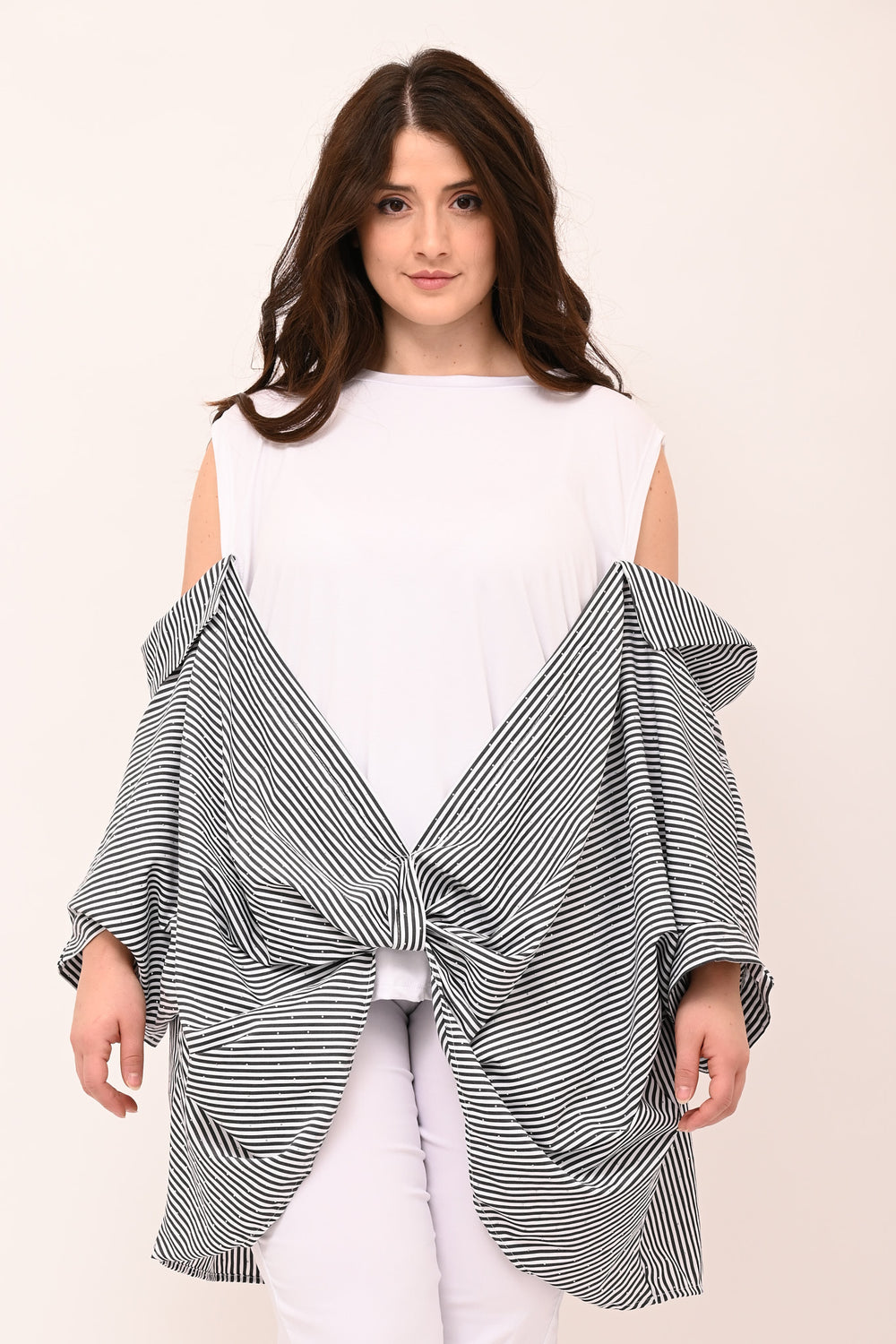 Maglia camicia over - Nero