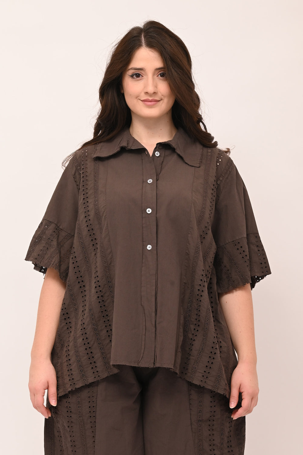 Camicia sangallo coda - Moro