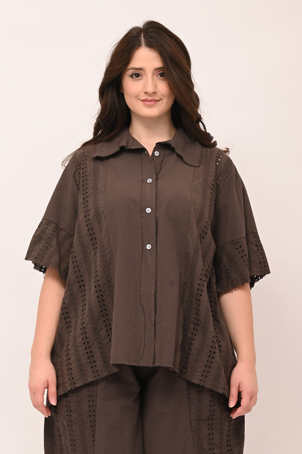 Camicia sangallo coda - Moro