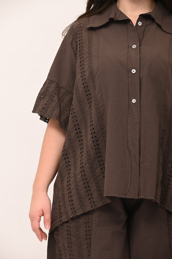 Camicia sangallo coda - Moro
