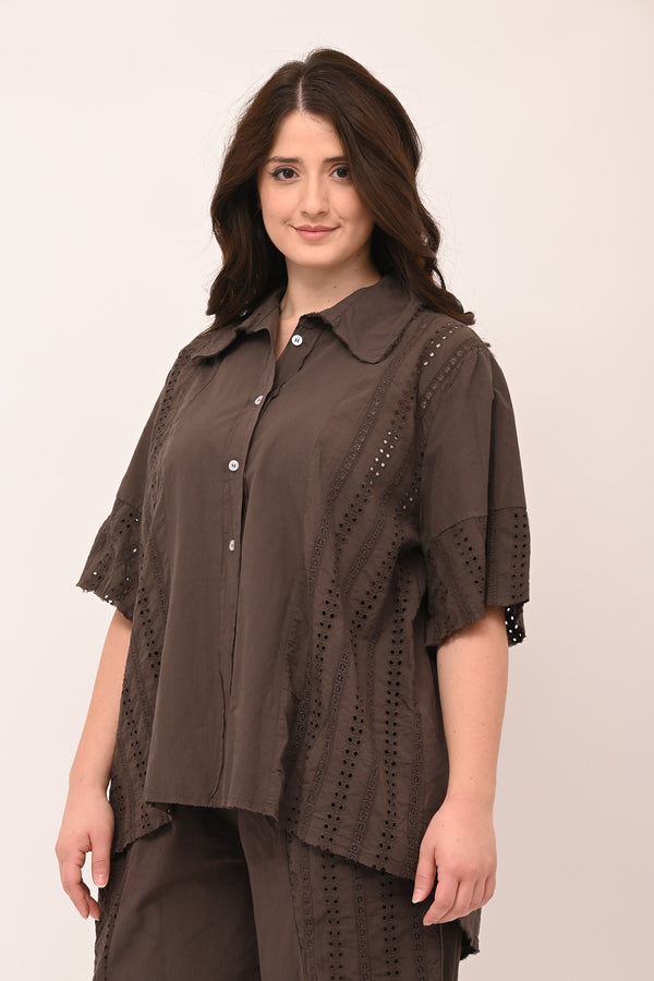 Camicia sangallo coda - Moro