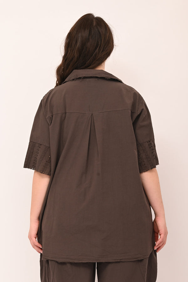 Camicia sangallo coda - Moro