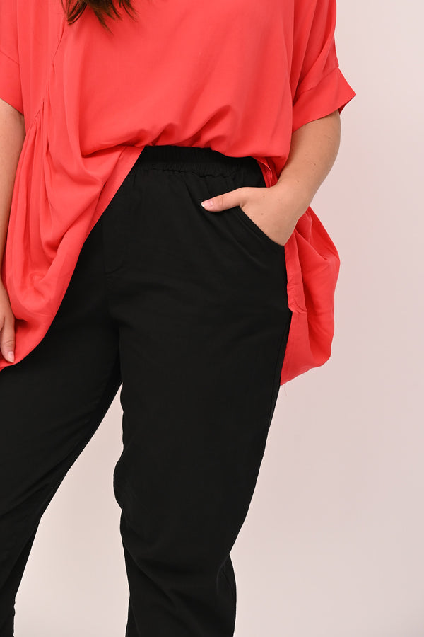 Pantalone baggy cotone - Nero