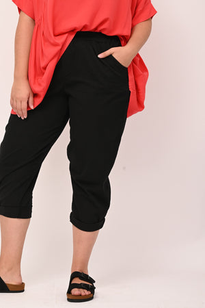 Pantalone baggy cotone - Nero