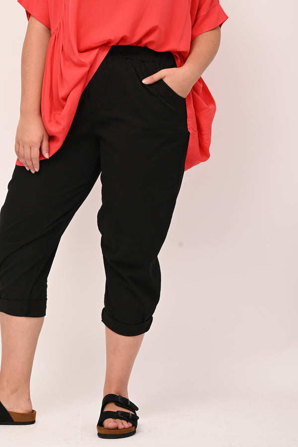 Pantalone baggy cotone - Nero
