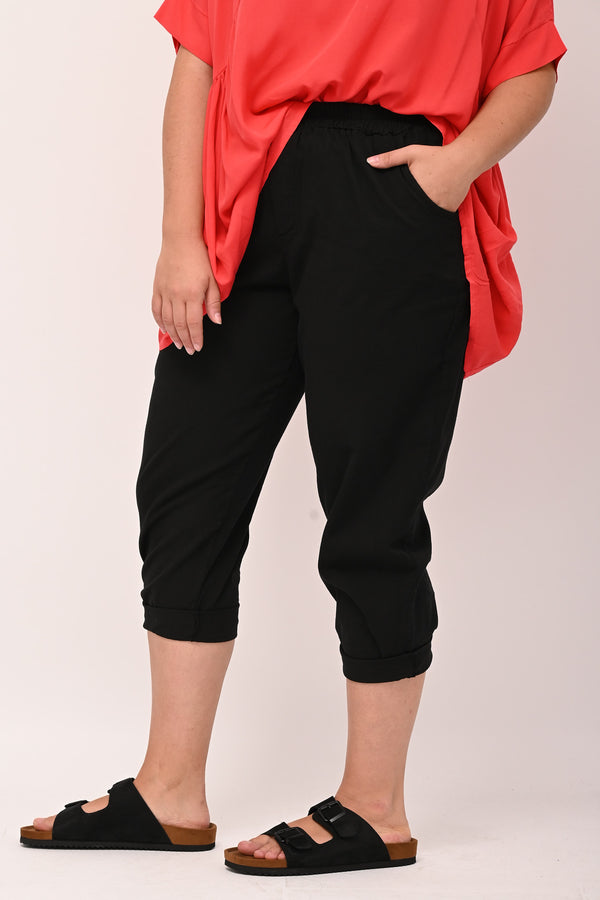 Pantalone baggy cotone - Nero