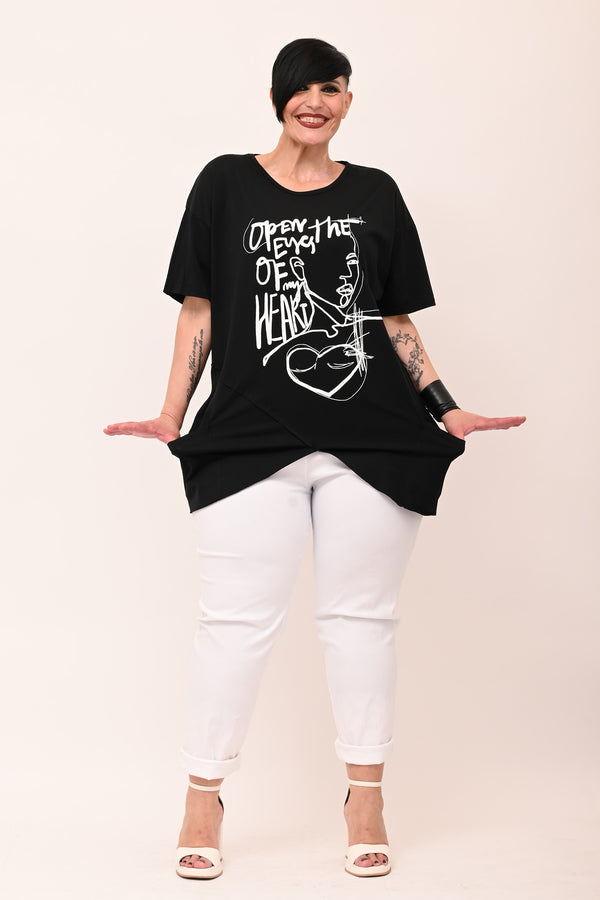 Maglia punte viso - Nero