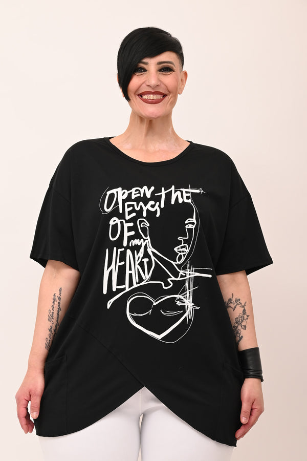 Maglia punte viso - Nero