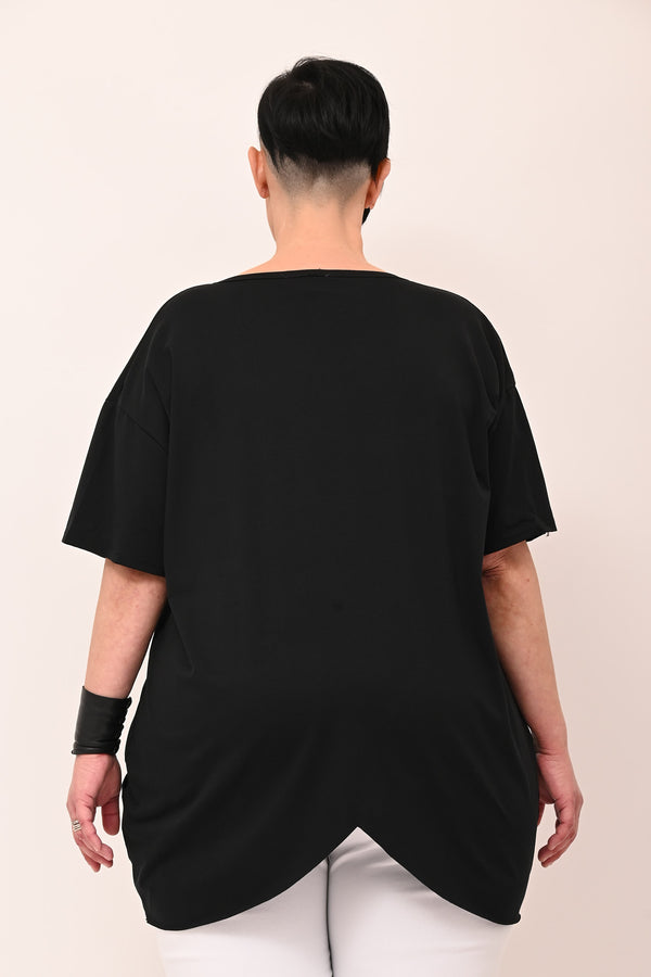 Maglia punte viso - Nero