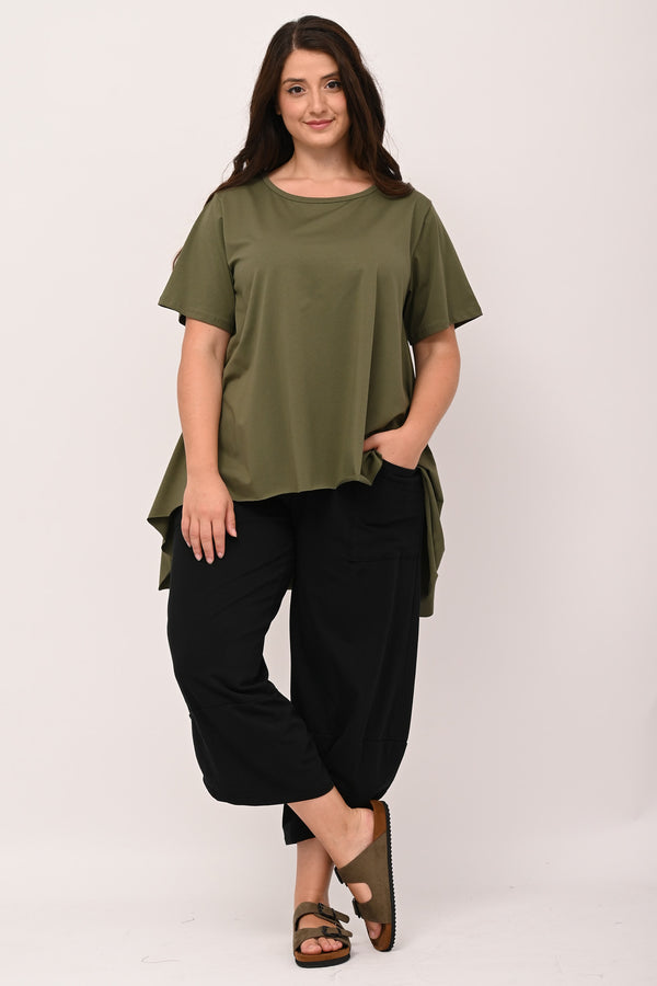 Maglia svasata orlo vivo - Verde militare