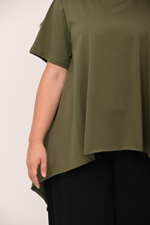 Maglia svasata orlo vivo - Verde militare
